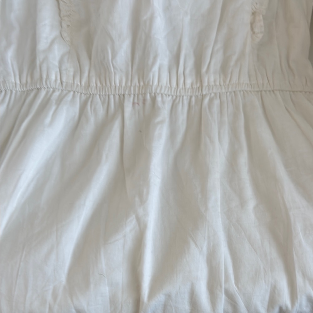 Steve Madden Off White Ruffle Sleeveless Eyelet Dress - Picture 6 of 7